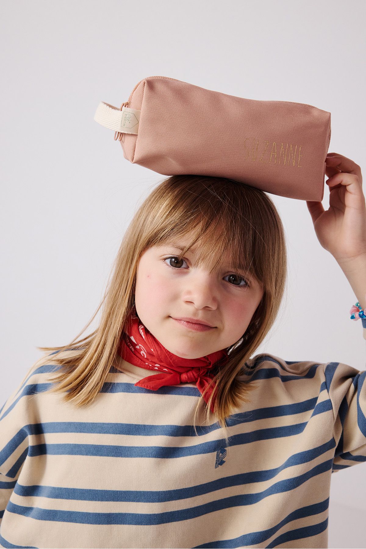 Bonito estuche escolar liso y personalizable, con dos compartimentos, perfecto para el colegio