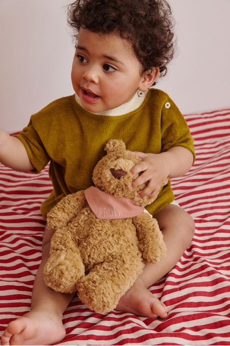 Peluche oso suave con pañuelo personalizado
