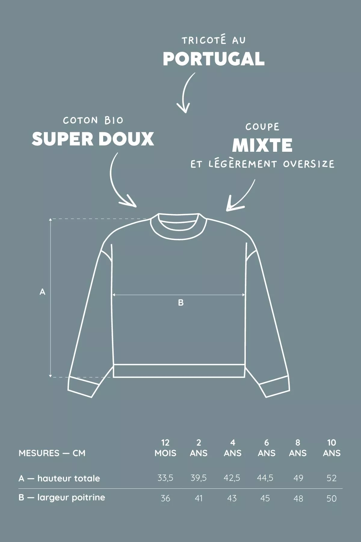 joli sweat enfant coton mixte uni personnalisable