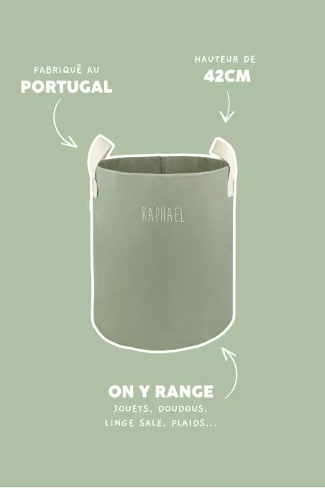 gran cesta de almacenamiento personalizada decoración habitación infantil