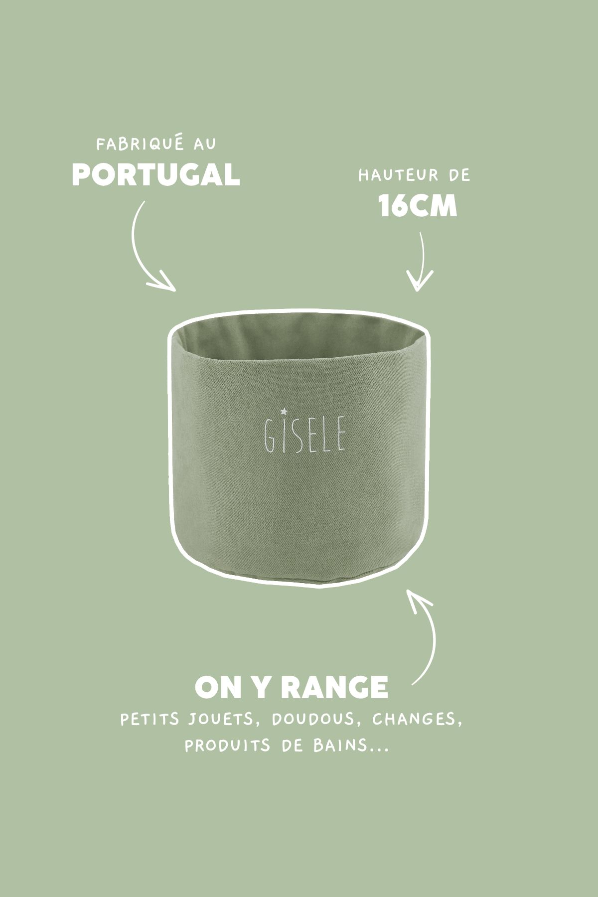 cesta de almacenamiento de algodón grueso personalizable