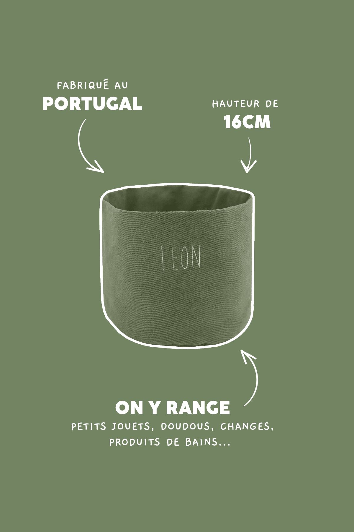 storage basket in thick cotton customizable