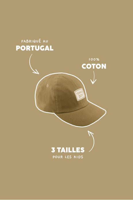 jolie casquette unie et brodée pour enfant