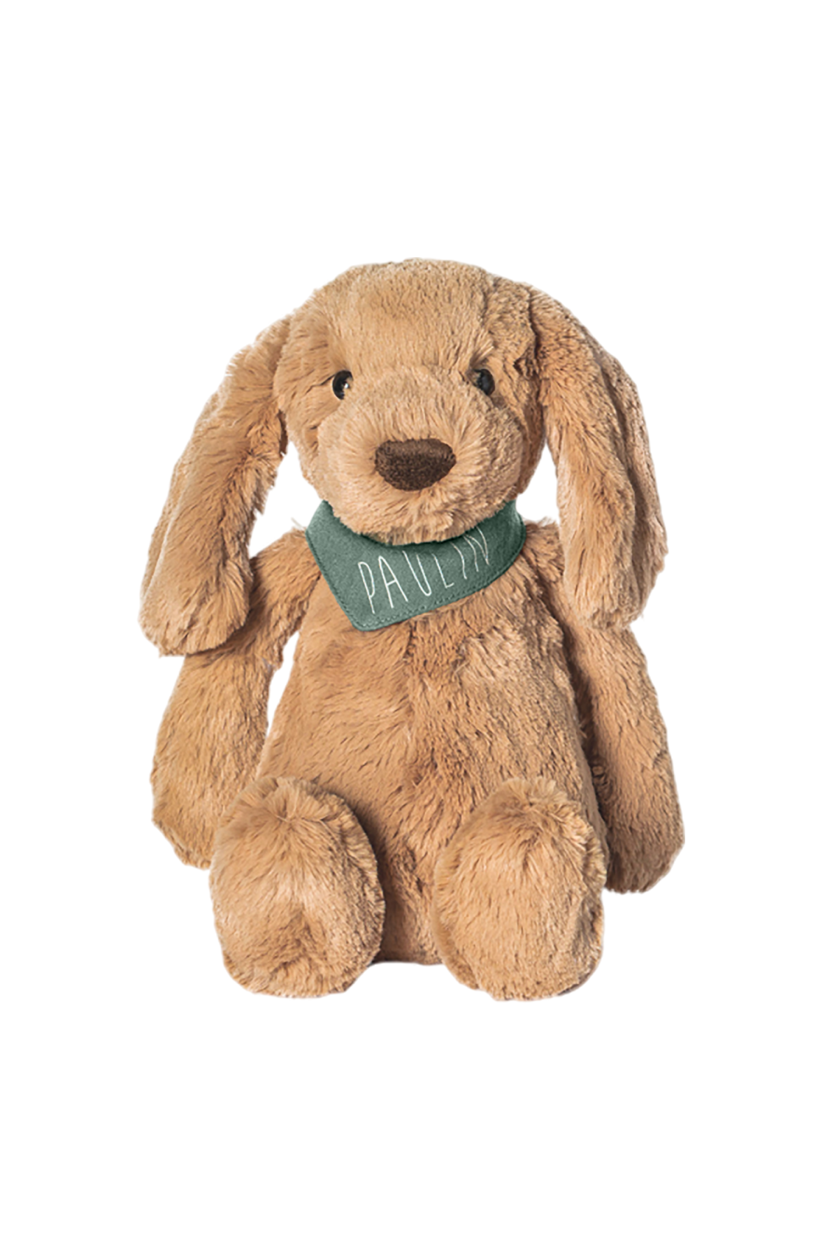 muñeco de peluche perro suave con pañuelo personalizado