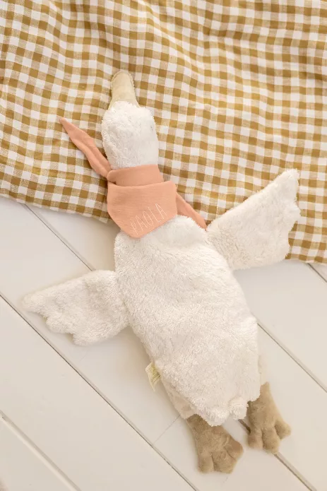 muñeco de peluche oca bolsa de agua caliente con pañuelo personalizado