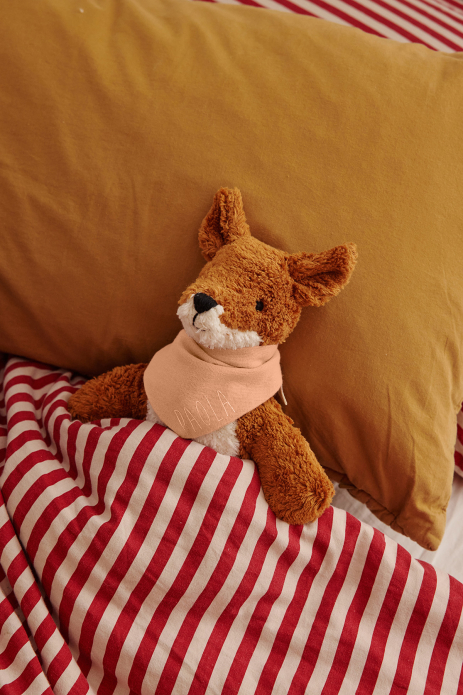 Peluche zorro suave con pañuelo personalizado