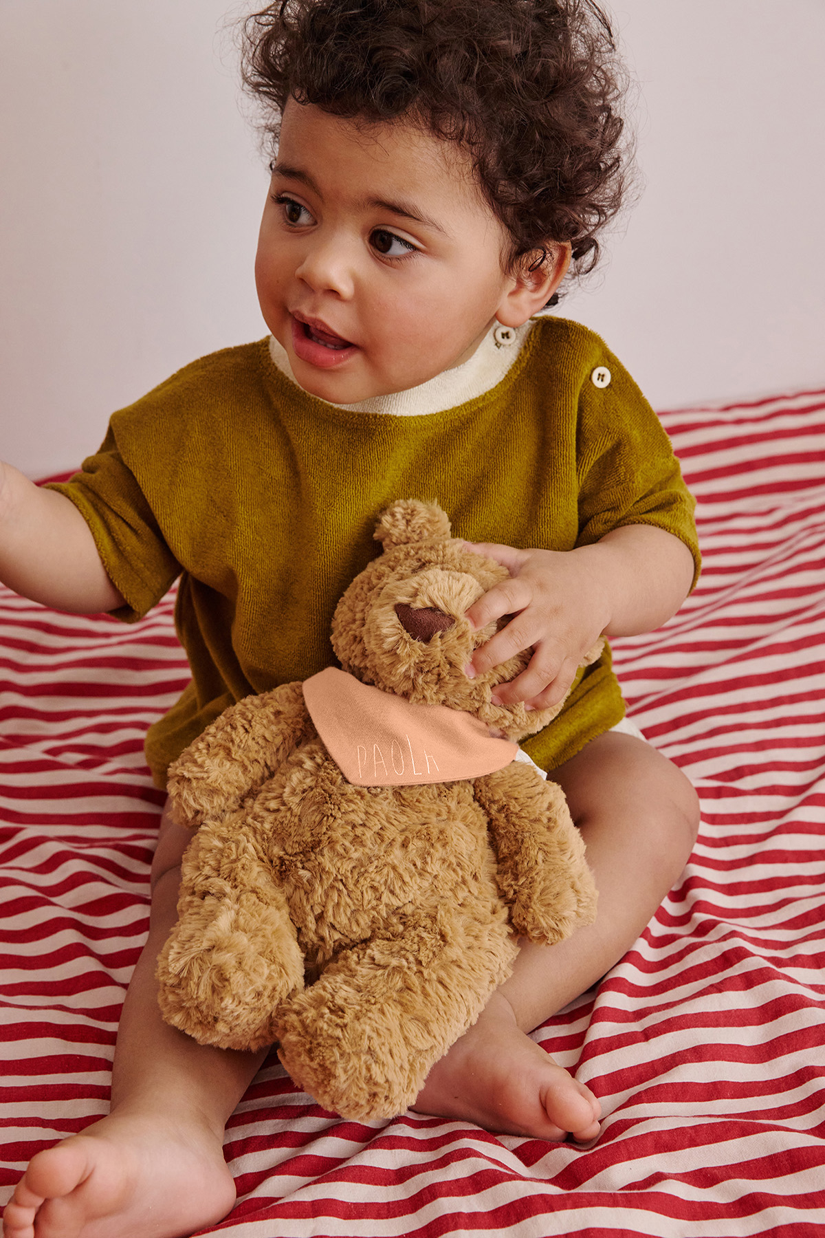 Peluche oso suave con pañuelo personalizado