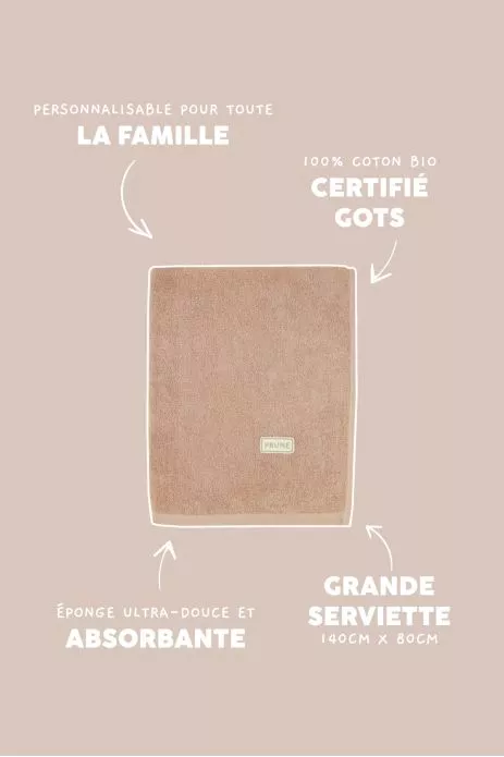 personalized terry towel for child