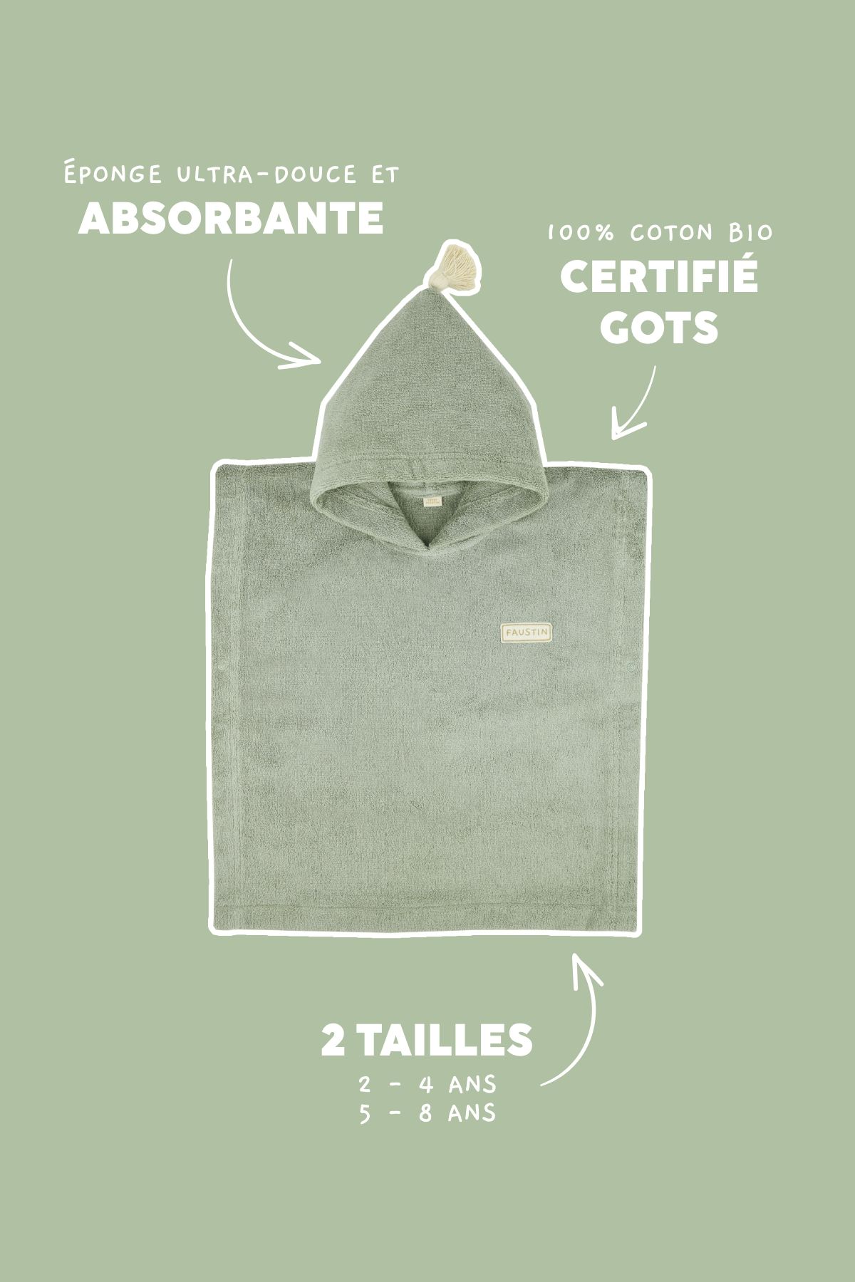 poncho infantil personalizado en esponja absorbente