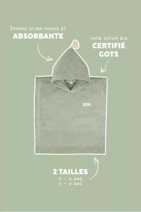 poncho infantil personalizado en esponja absorbente