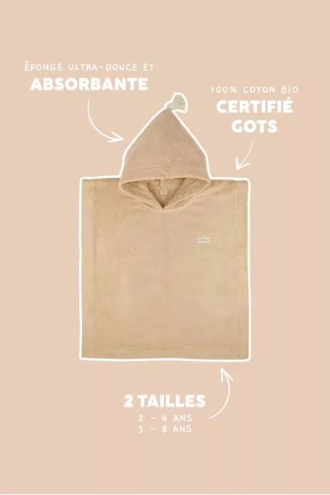 poncho infantil personalizado en esponja absorbente