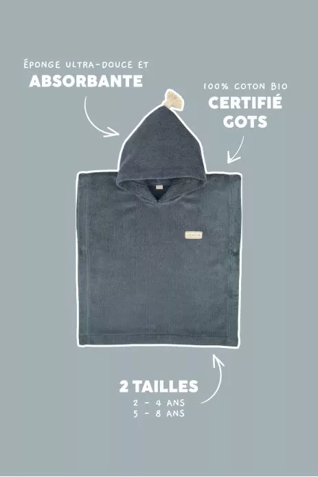 poncho infantil personalizado en esponja absorbente