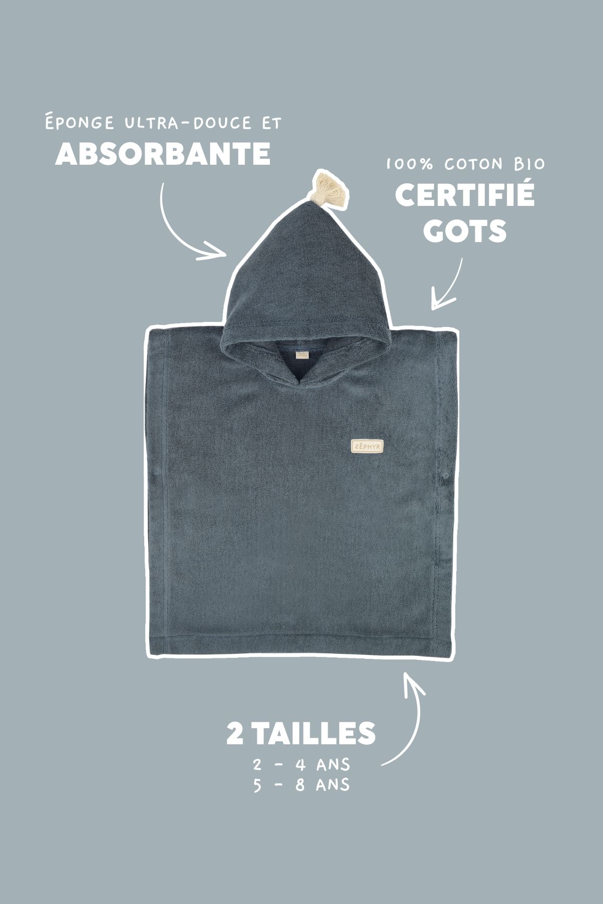 poncho infantil personalizado en esponja absorbente