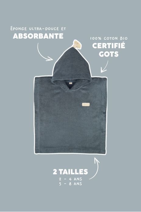 poncho infantil personalizado en esponja absorbente
