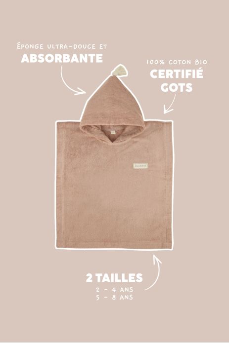 poncho infantil personalizado en esponja absorbente