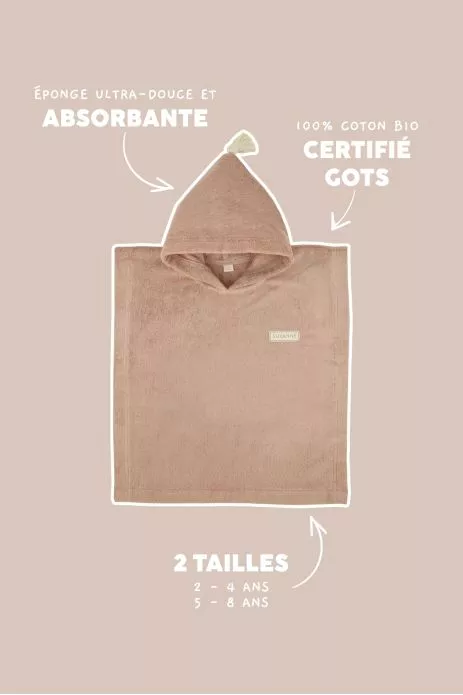 poncho infantil personalizado en esponja absorbente