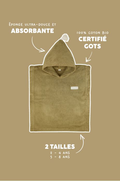 poncho infantil personalizado en esponja absorbente