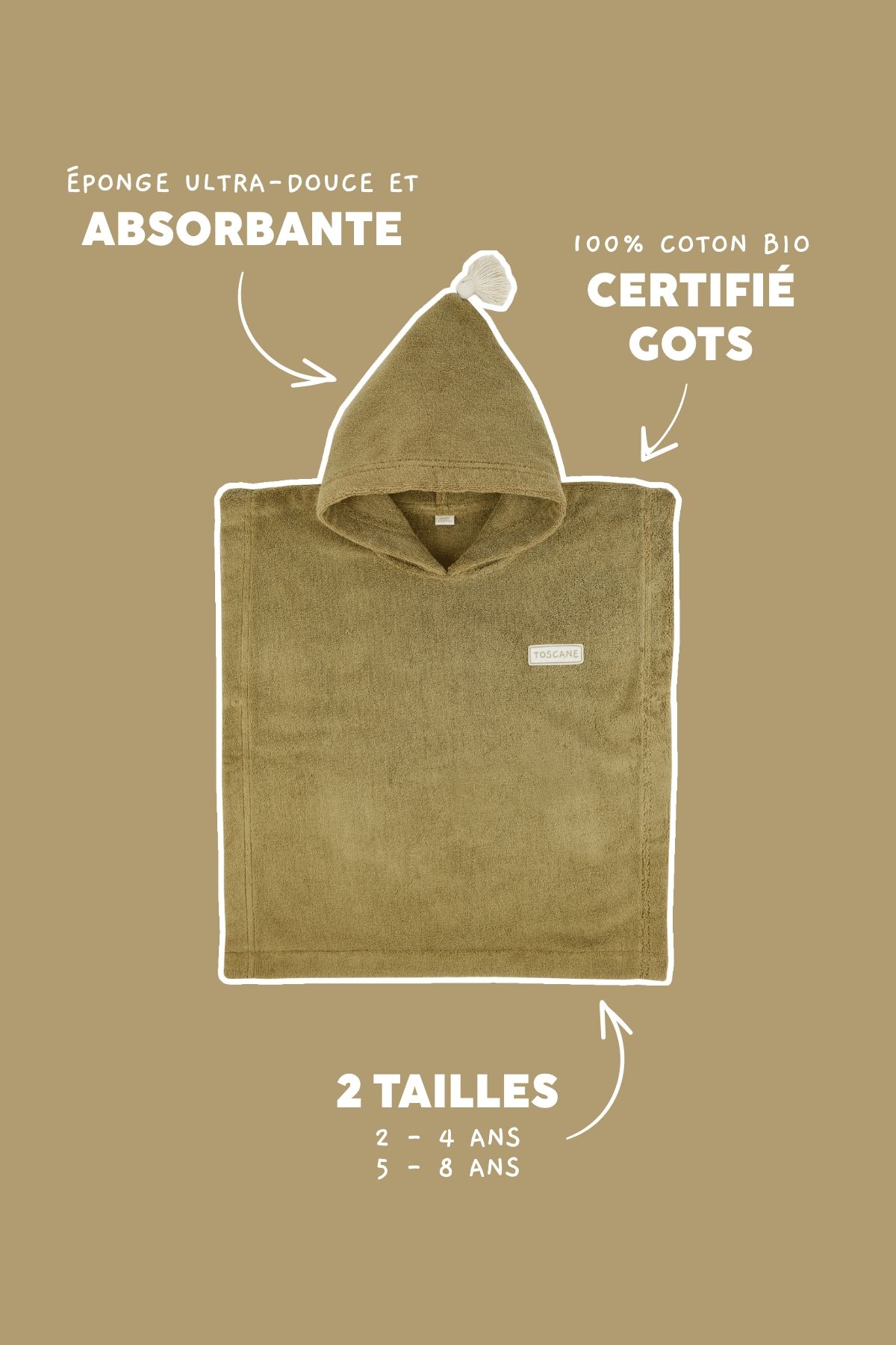 poncho infantil personalizado en esponja absorbente