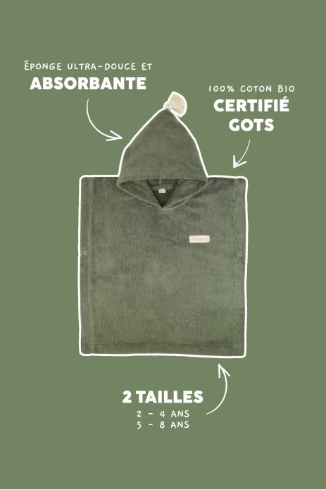 poncho infantil personalizado en esponja absorbente
