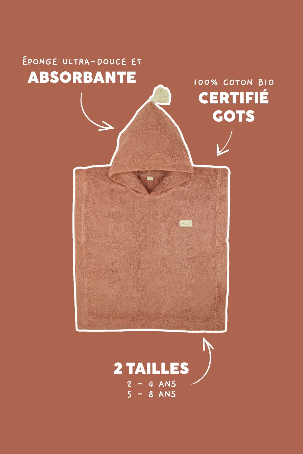 poncho infantil personalizado en esponja absorbente