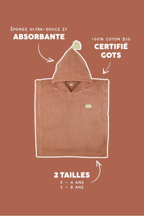 poncho infantil personalizado en esponja absorbente