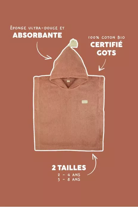 poncho infantil personalizado en esponja absorbente