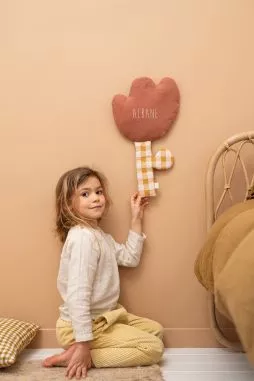 bonita decoración mural en forma de flor - en lino personalizable