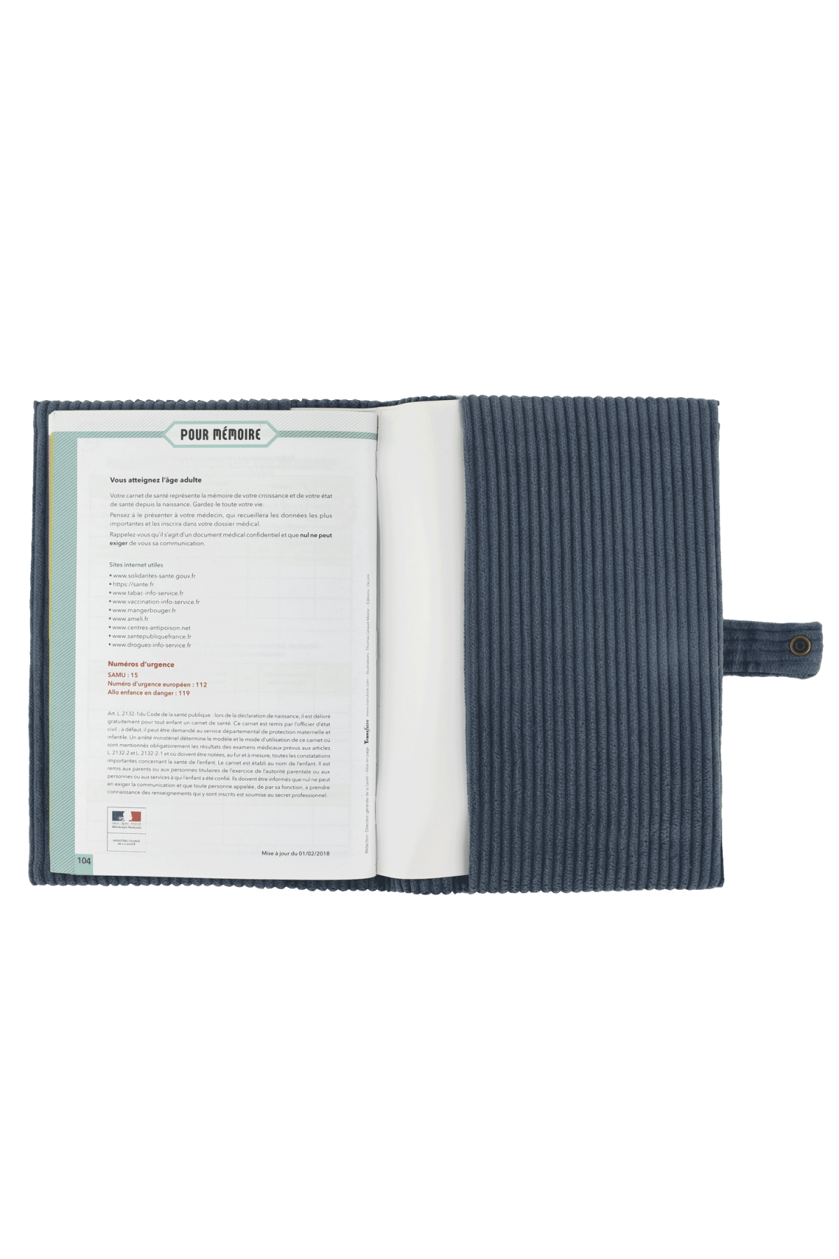 funda para carnet de salud en terciopelo personalizable