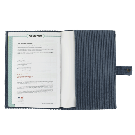 funda para carnet de salud en terciopelo personalizable