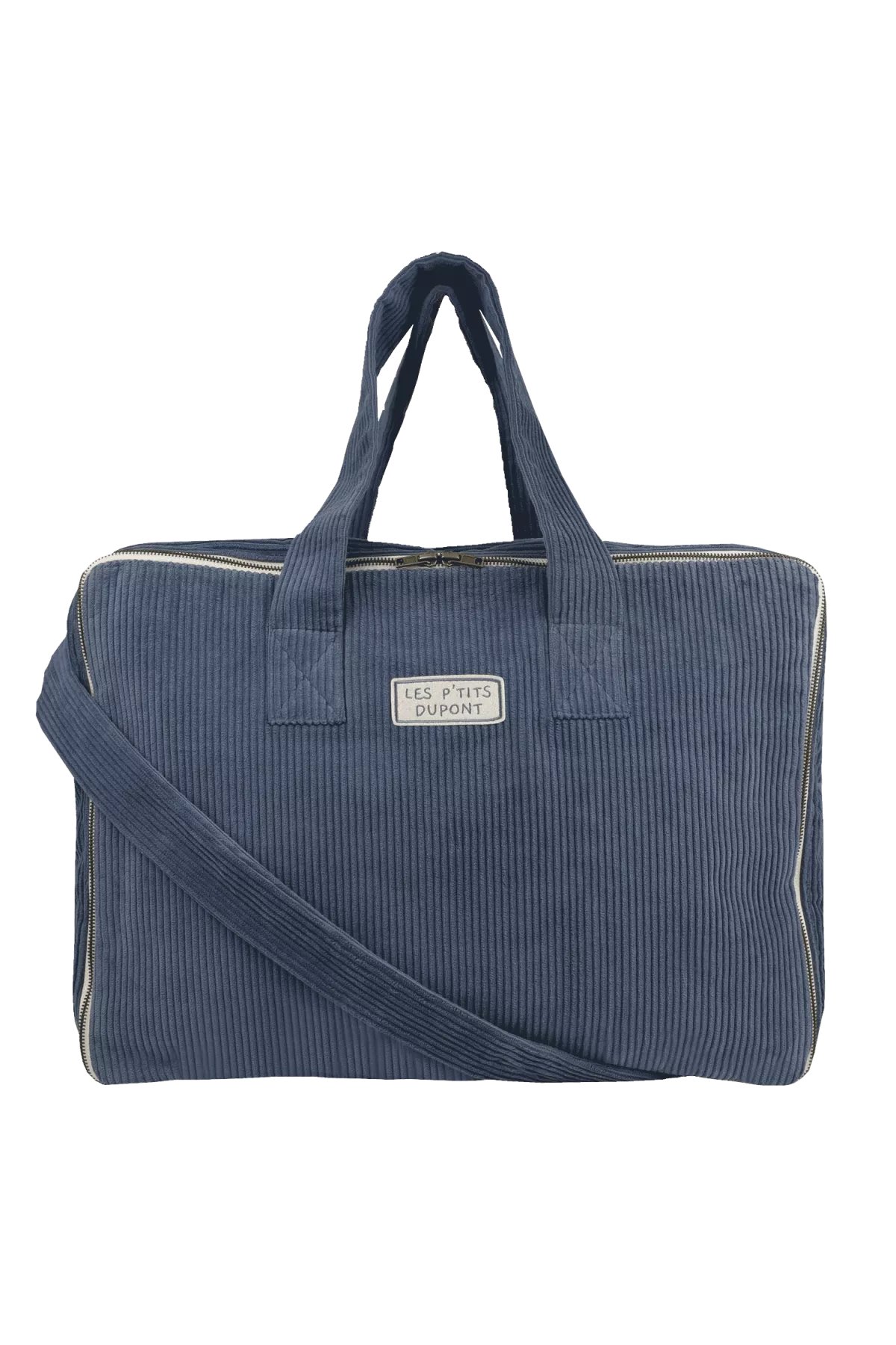 maleta grande con cremallera en terciopelo personalizable