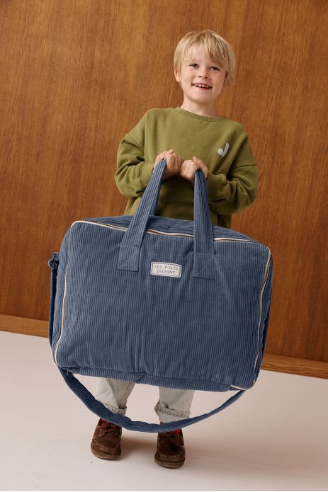 maleta grande con cremallera en terciopelo personalizable