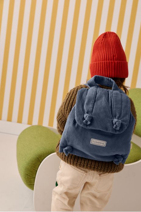 mochila para bebé en terciopelo personalizable