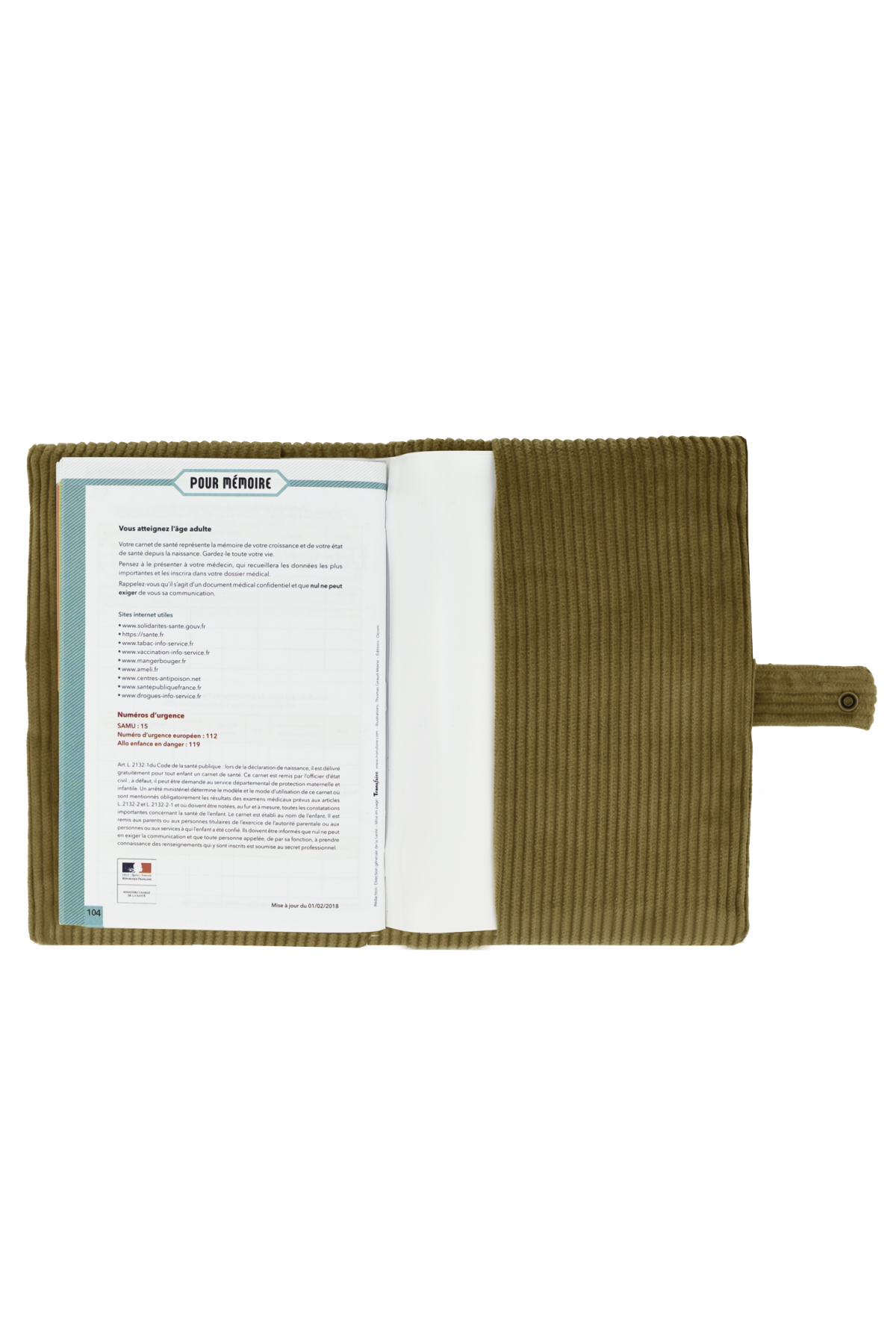 funda para cartilla de salud de terciopelo personalizable