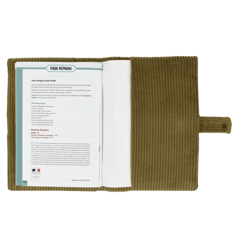 funda para cartilla de salud de terciopelo personalizable