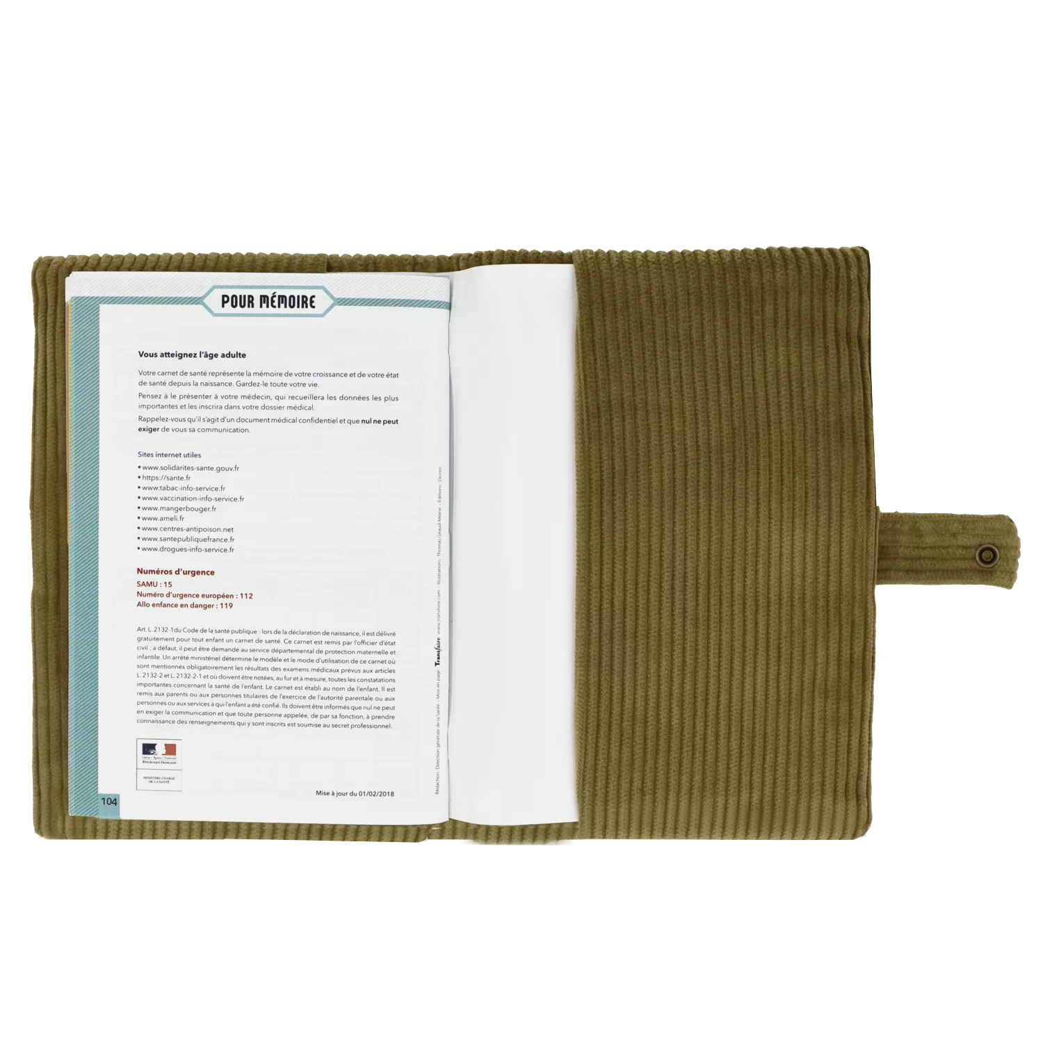 Barnabé le protège carnet de santé velours (Petit Picotin) - Image 4