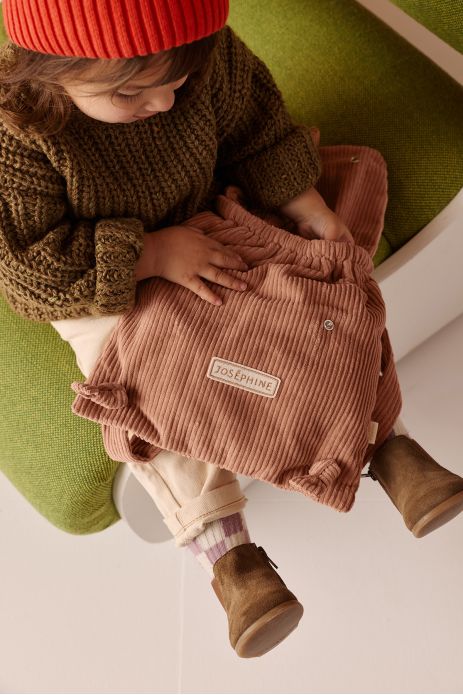 mochila de bebé de terciopelo personalizable