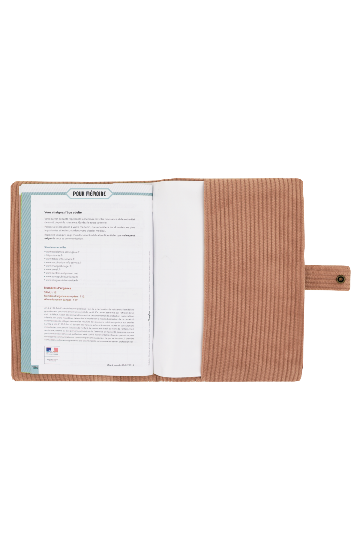 funda para cartilla de salud de terciopelo personalizable