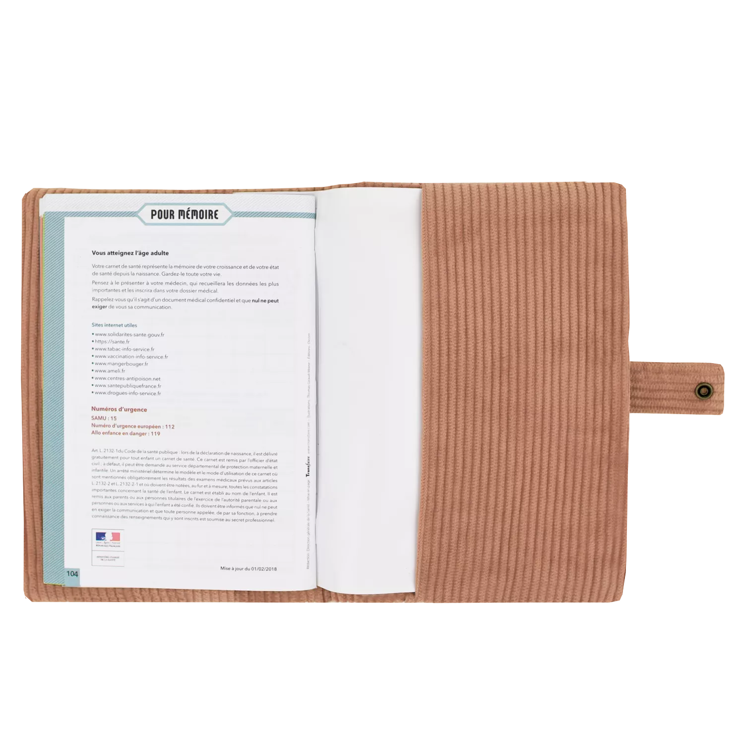 Barnabé le protège carnet de santé velours (Petit Picotin) - Image 5