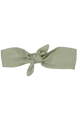 bonita diadema con lazo liso y ajustable en gasa de algodón para bebé y niña pequeña