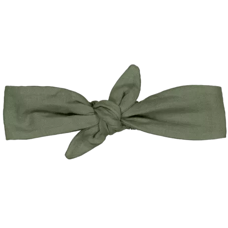 bonita diadema con lazo liso y ajustable en gasa de algodón para bebé y niña pequeña