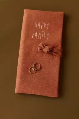 protector de libreta familiar personalizado en lino - idea de regalo de boda