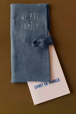 protector de libro de familia personalizado en lino - idea de regalo de boda