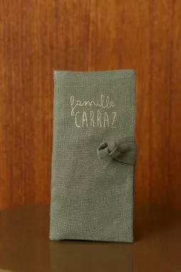 protector de libro de familia personalizado en lino - idea de regalo de boda