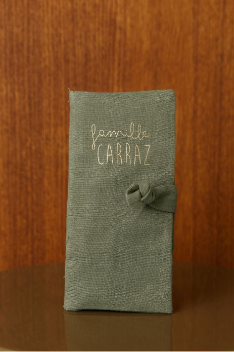 protector de libro de familia personalizado en lino - idea de regalo de boda