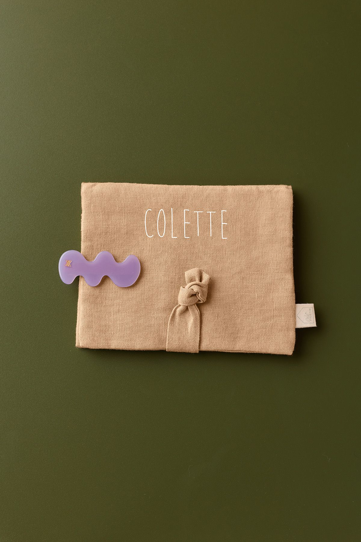 bonito portahorquillas de lino - idea de regalo para niña personalizable