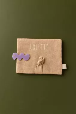 bonito portahorquillas de lino - idea de regalo para niña personalizable