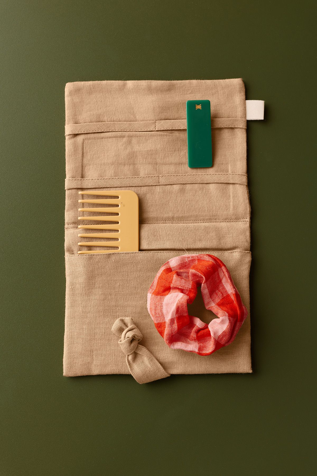 bonito portahorquillas de lino - idea de regalo para niña personalizable