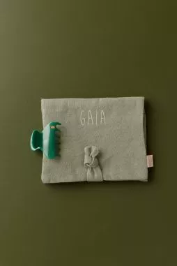 bonito portahorquillas de lino - idea de regalo para niña personalizable