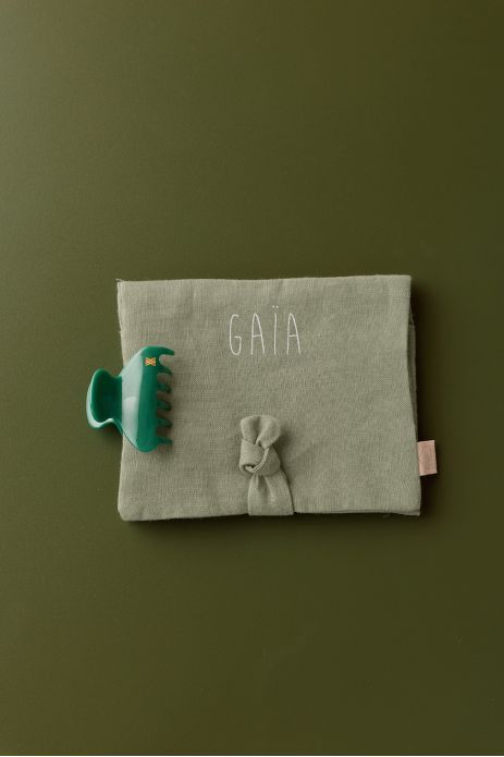 bonito portahorquillas de lino - idea de regalo para niña personalizable