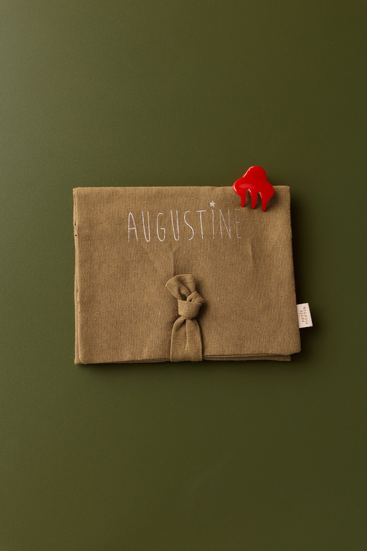 bonito portahorquillas de lino - idea de regalo para niña personalizable